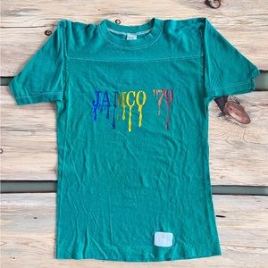 Vintage ‘79 Jamco Signal Dripping Rainbow Logo Ringer Tshirt Roller Skate